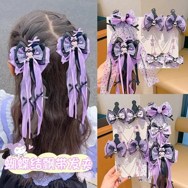 

Kawaii для девочек, аниме Лолита, аксессуары для косплея, Sanrios Kuromi, милая заколка для волос с героями мультфильмов, волшебная палочка, носки с крыльями, Рождественский подарок