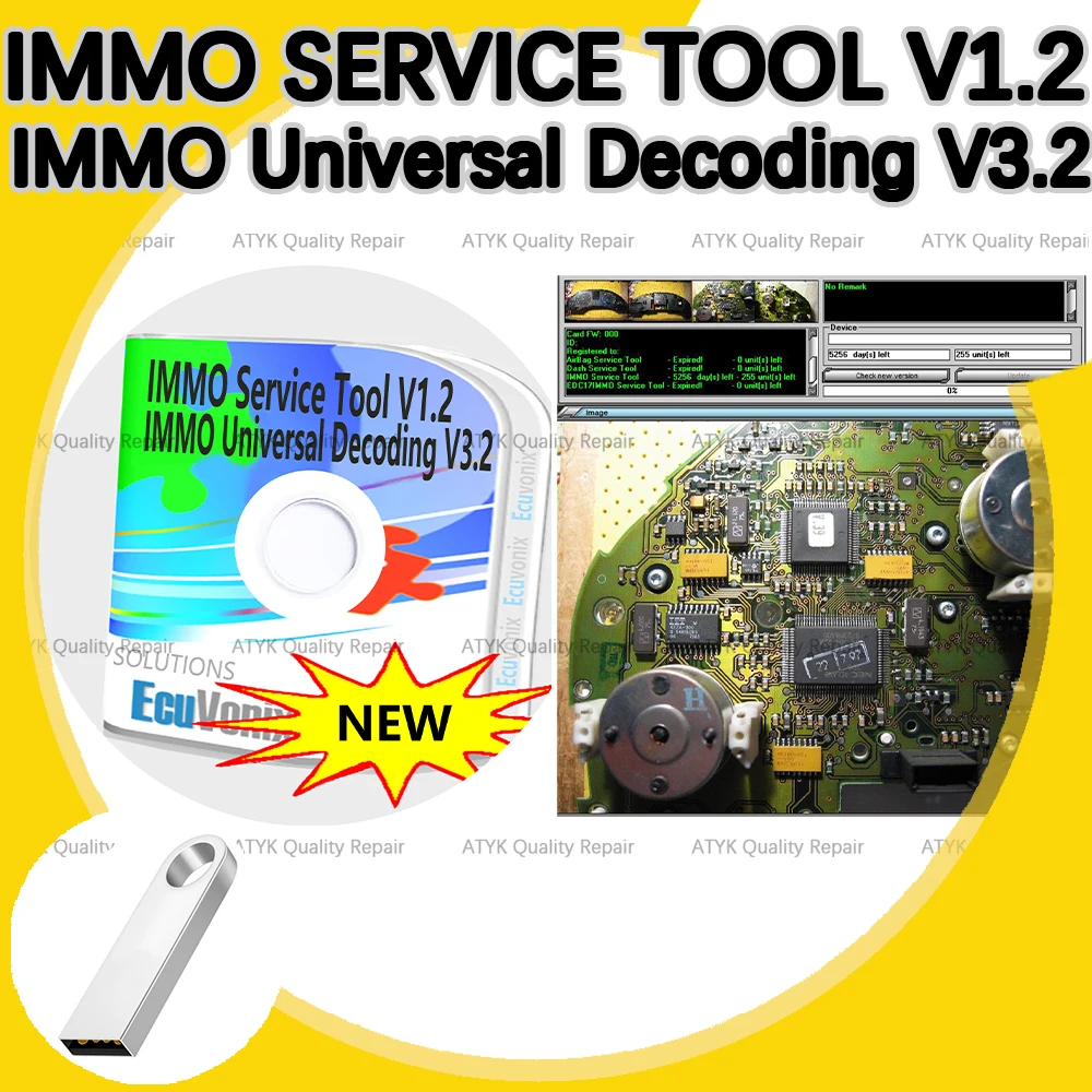 IMMO Universal Decoding 3.2 IMMO SERVICE TOOL V1.2 ECU with Keygen tuning auto obd2 scanner Repair tools diagnostic pour voiture