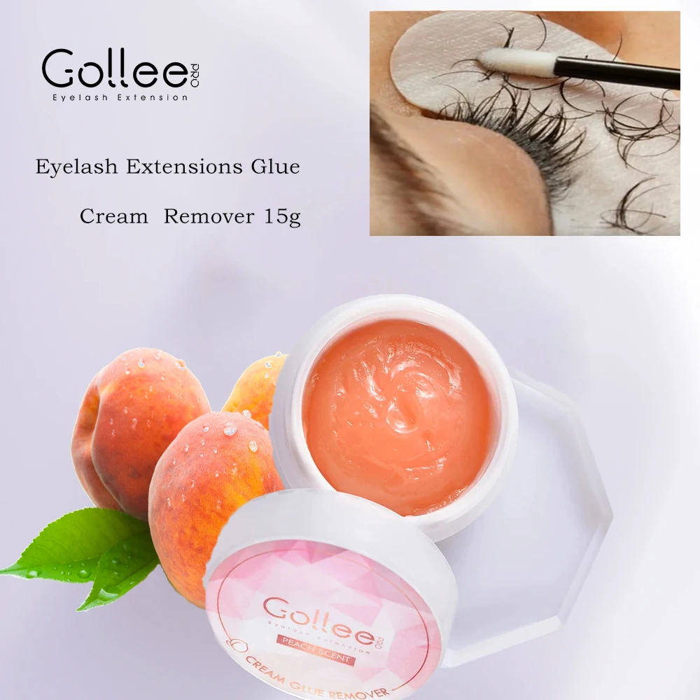 

Gollee 15g Eyelash Extension Glue Remover Peach Scent no Irritation Eyelash Glue Remover Professional Salon Supplies wholesale