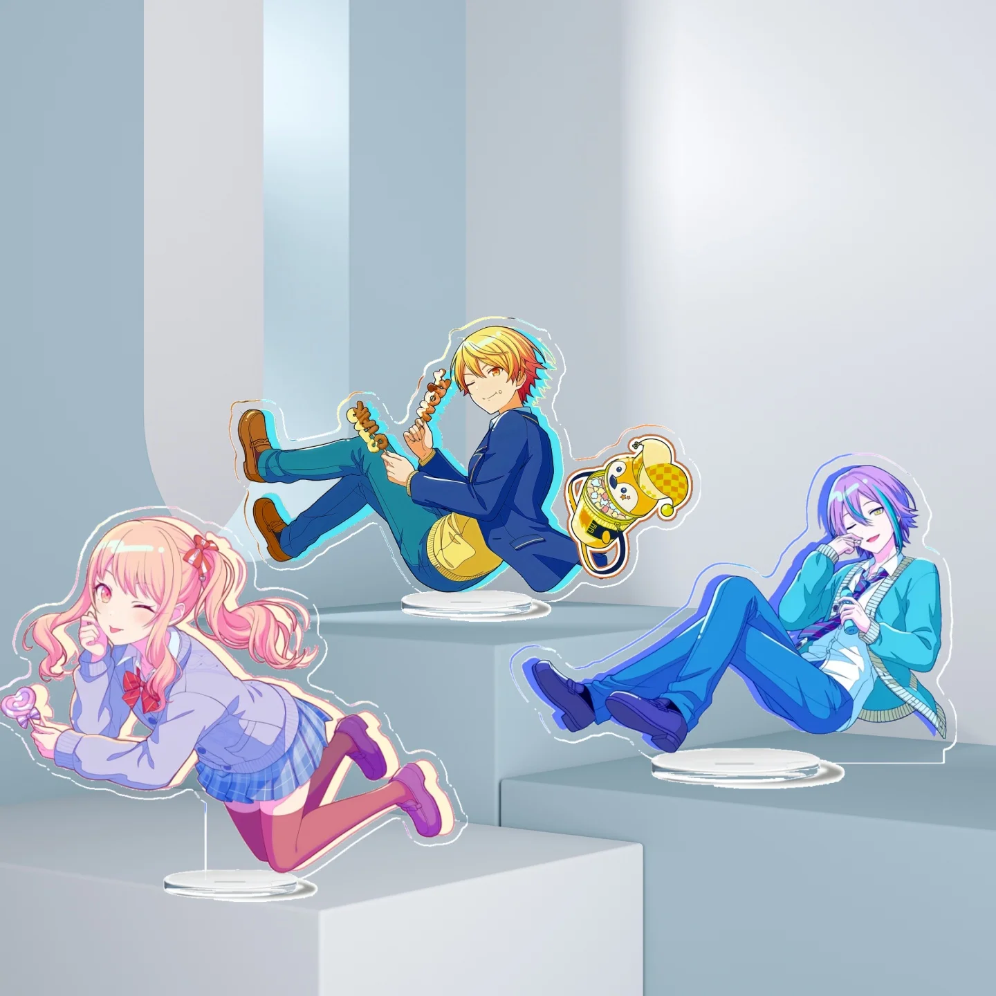 Kamishiro Rui Aoyagi Toya llavero de Anime de pie Akiyama Mizuki llavero de hombre para mujer figura de moda llavero acrílico colgante