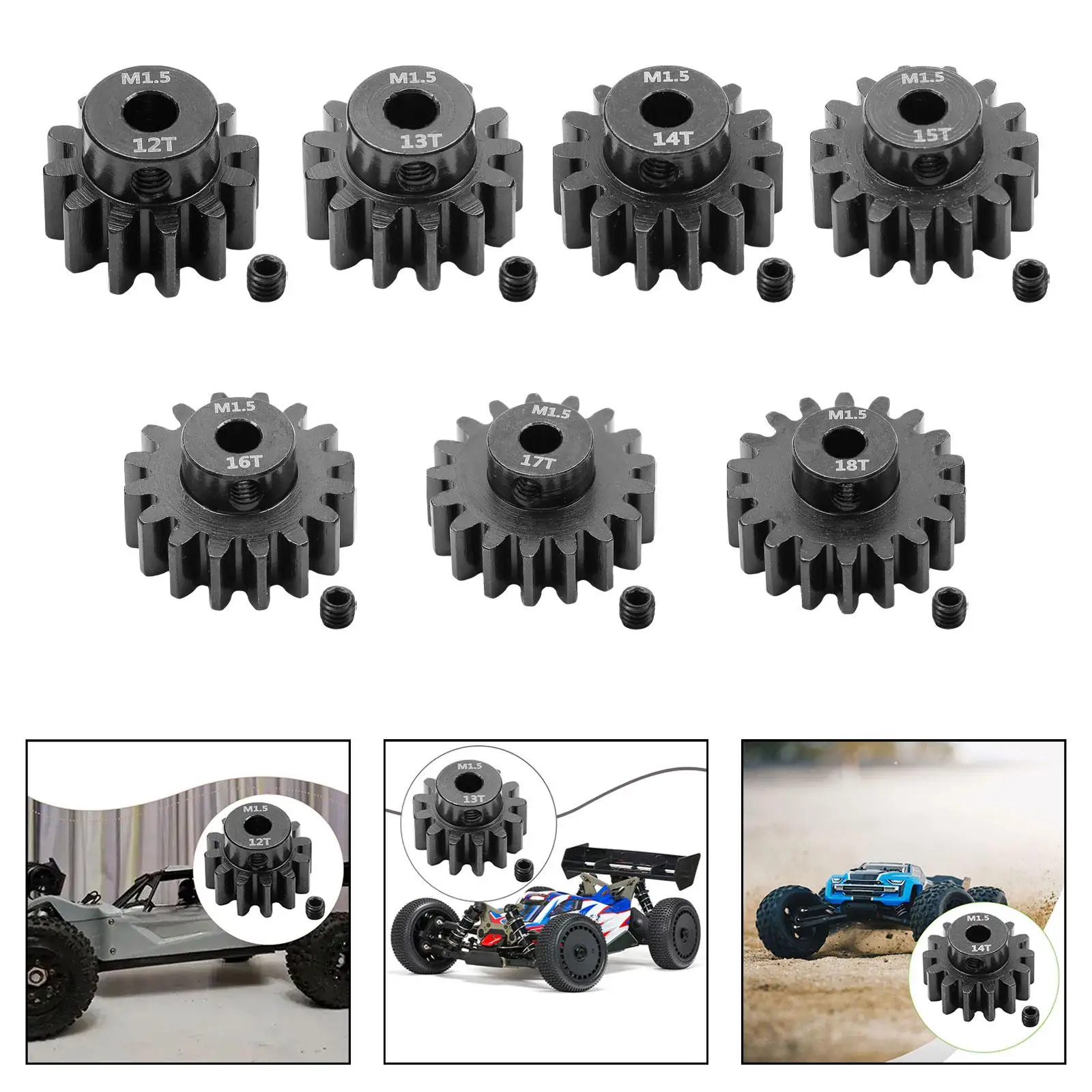 Steering Sector Pinion Gear 5.0mm Bore Attachment Upgrade Part Sturdy Simple Installation Repair Parts Professional Accessory
