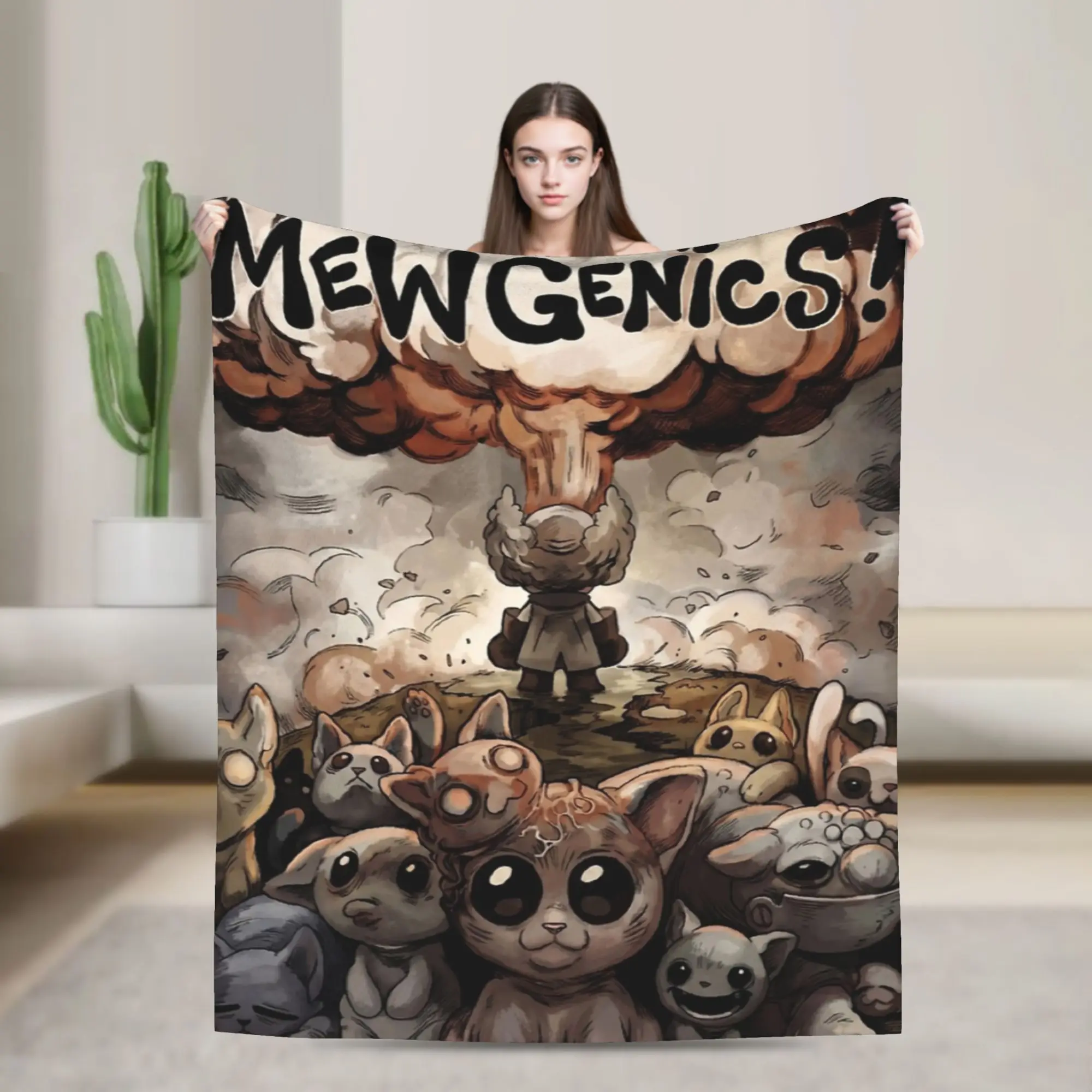 Mewgenics Catapocalypse Tank Top Blanket Fleece Printed  Portable Soft Throw Blankets for Sofa Office Bedspreads