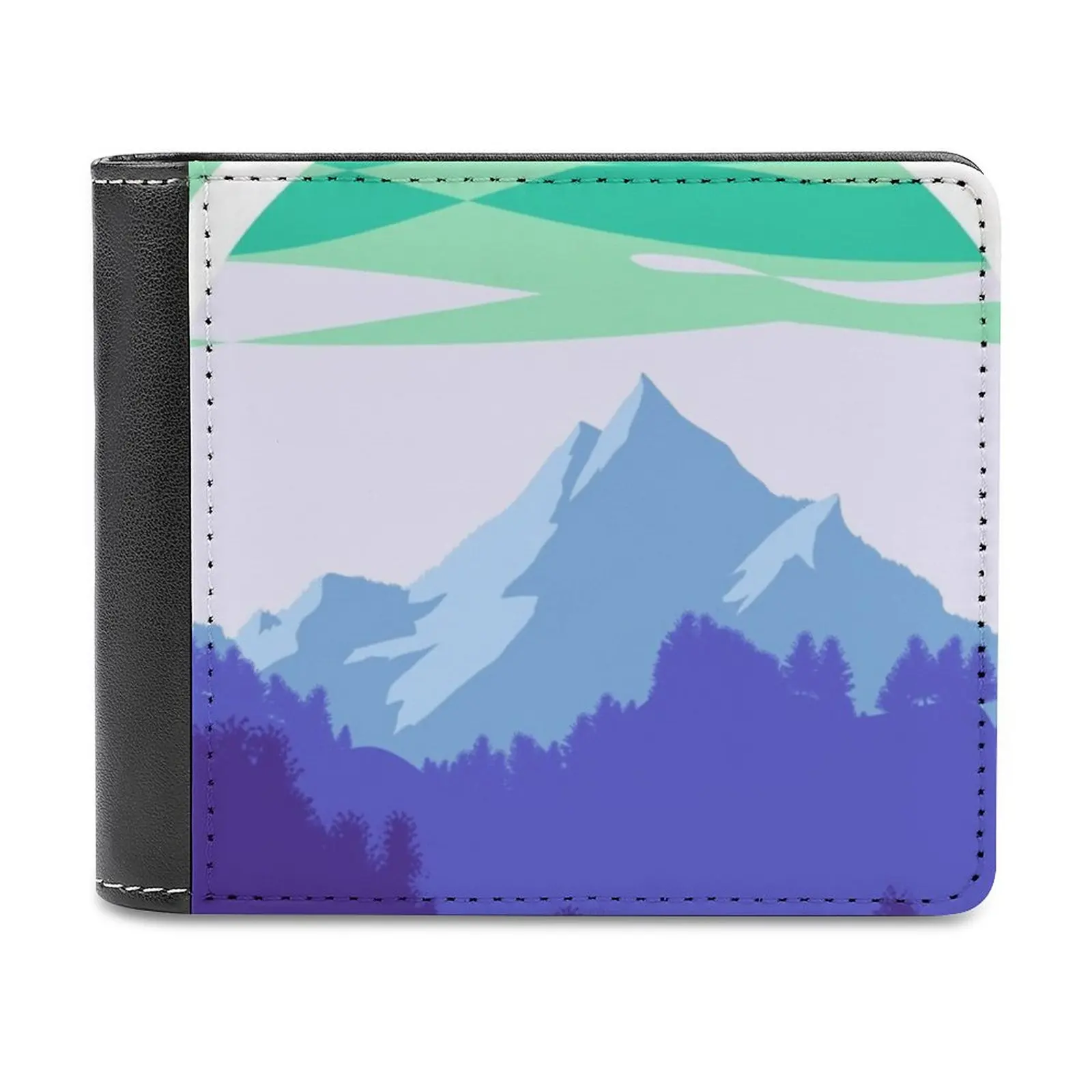 Pride Mountain Subtle Gay Pride Flag Design Leather Wallet Credit Card Holder Luxury Wallet Landscape Nature Subtle Gay Gay