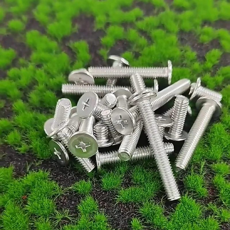 316 Stainless Steel Cross Bolts M2 M2.5 M3 M4 M5 Flat Tail Phillips Countersunk Machine Screws Length 3/4/5/6/8/10/12-100mm