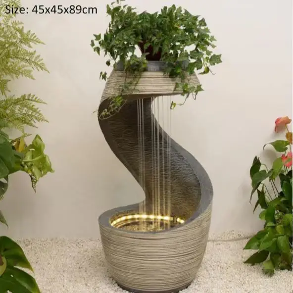 Resin circulating water ornament living room balcony yard new home lucky decoration