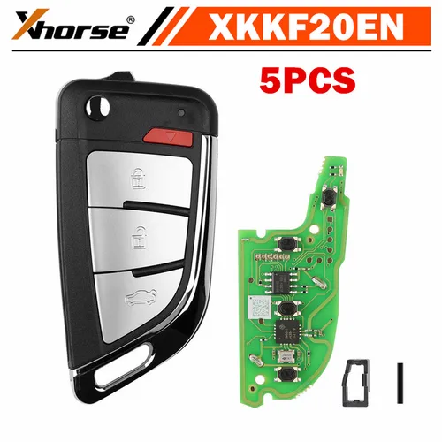 5 unids/lote XHORSE XKKF20EN llave remota estilo cuchillo para VVDI VVDI2 herramienta clave versión en inglés