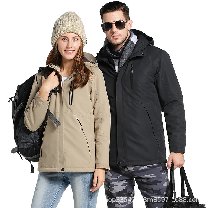 

Winter usbcharging heating outdoor heating shell jacket men and women cold-proof warm couple coat skiing mountaineering clothing