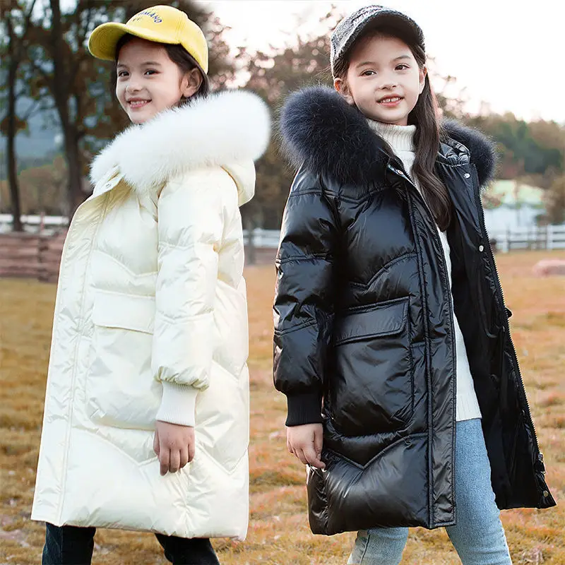 Winter warm Down jacket kids toddler girl clothes Children Thicken Parka Waterproof Hooded clothing Outerwear Coats snow suit