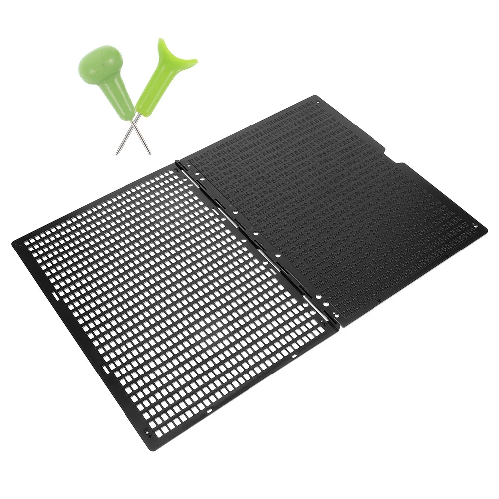 

1 комплект, доска для письма Braille, 27 рядов, 30 ячеек, утолщенный дизайн, стабильная тактильная обратная связь, большая емкость, прочный обучающий инструмент для