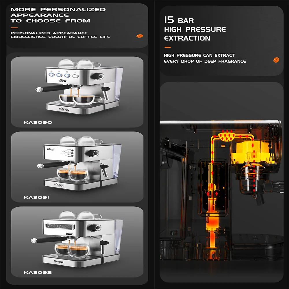 Commercial Semi-Automatic Steam Coffee Machine Small Concentrated Coffee Machine For Household And Commercial Use