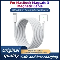 2025 nuevo USB-C multicolor a Magsafe 3 PD 140W Cable trenzado de carga magnética, para MacBook Air/Pro A2485 A2442 A2681 A2780 A2779