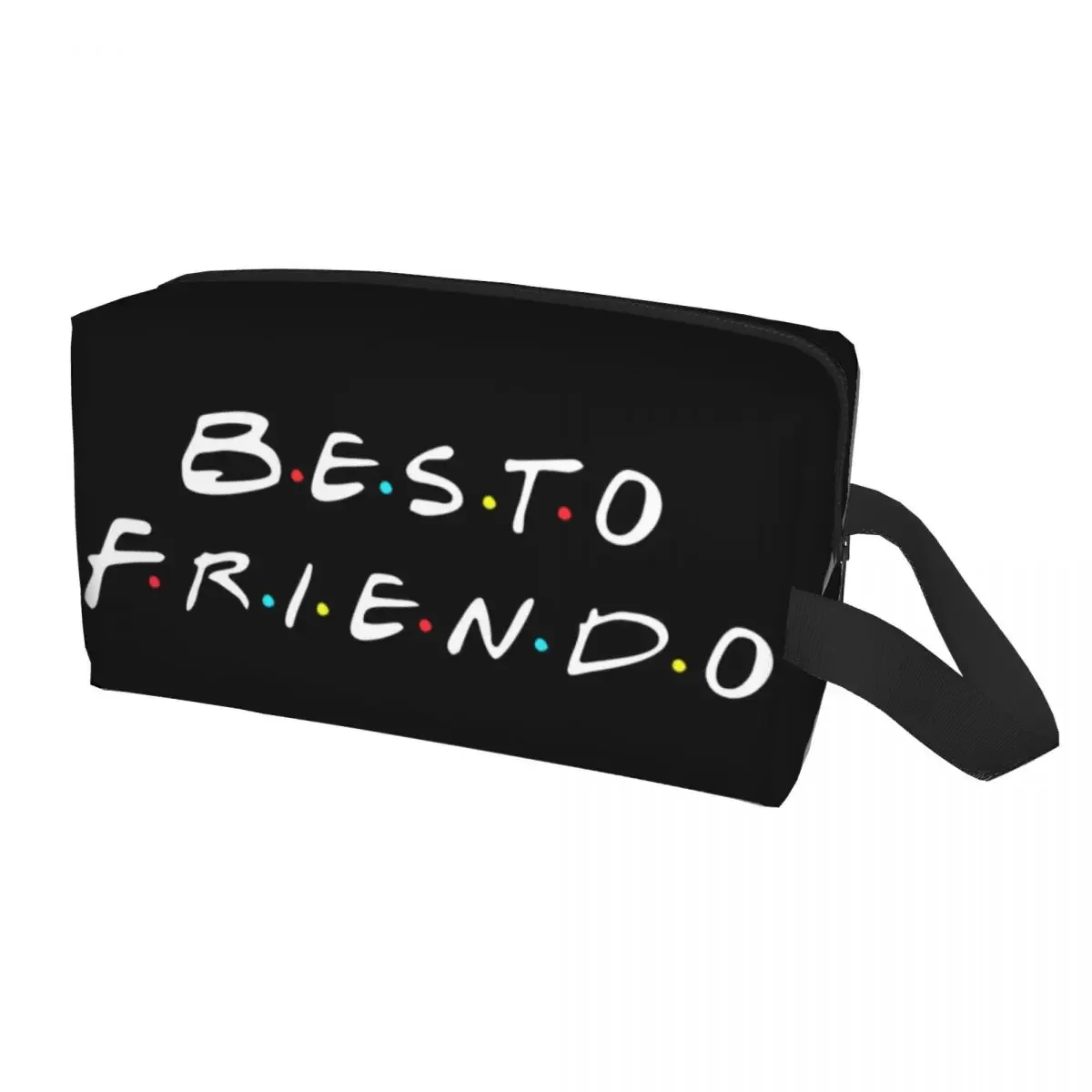 Jujutsu Kaisen Funny Quotes Toiletry Bag for Women Besto Friendo Makeup Cosmetic Organizer Ladies Beauty Storage Dopp Kit Box