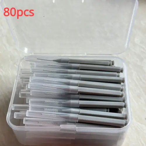 30/80/150/160Pcs I-type push pull interdental brush 0.6-1.5Mm Cleaning Between Teeth Oral Care Orthodontic I Shape Tooth Floss - Image 19