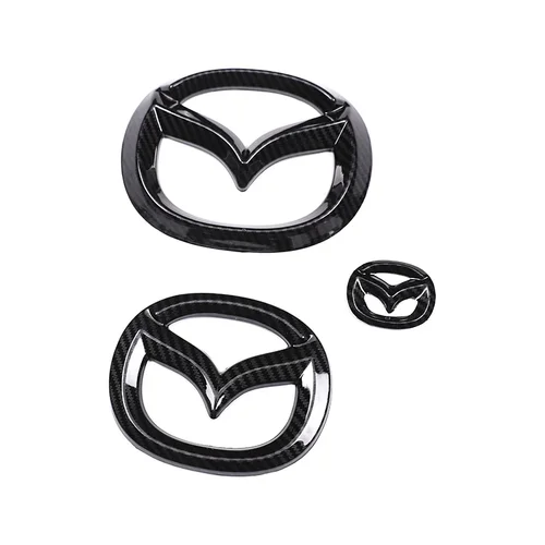 Imagen 2 del producto Cubierta de rejilla delantera de coche, emblema, calcomanía para maletero trasero, insignia para volante para Mazda 3 Axela 2020, decoración de modificación