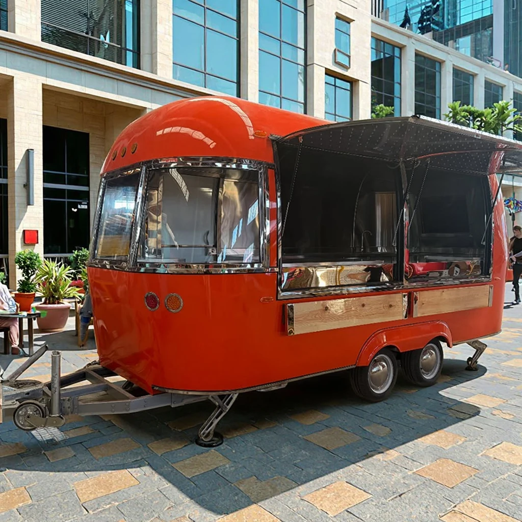 Mobile Commercial Food Truck Trailer Outdoor Street Burger Food Truck Ice Cream Remorque Food Truck Trailer for Catering