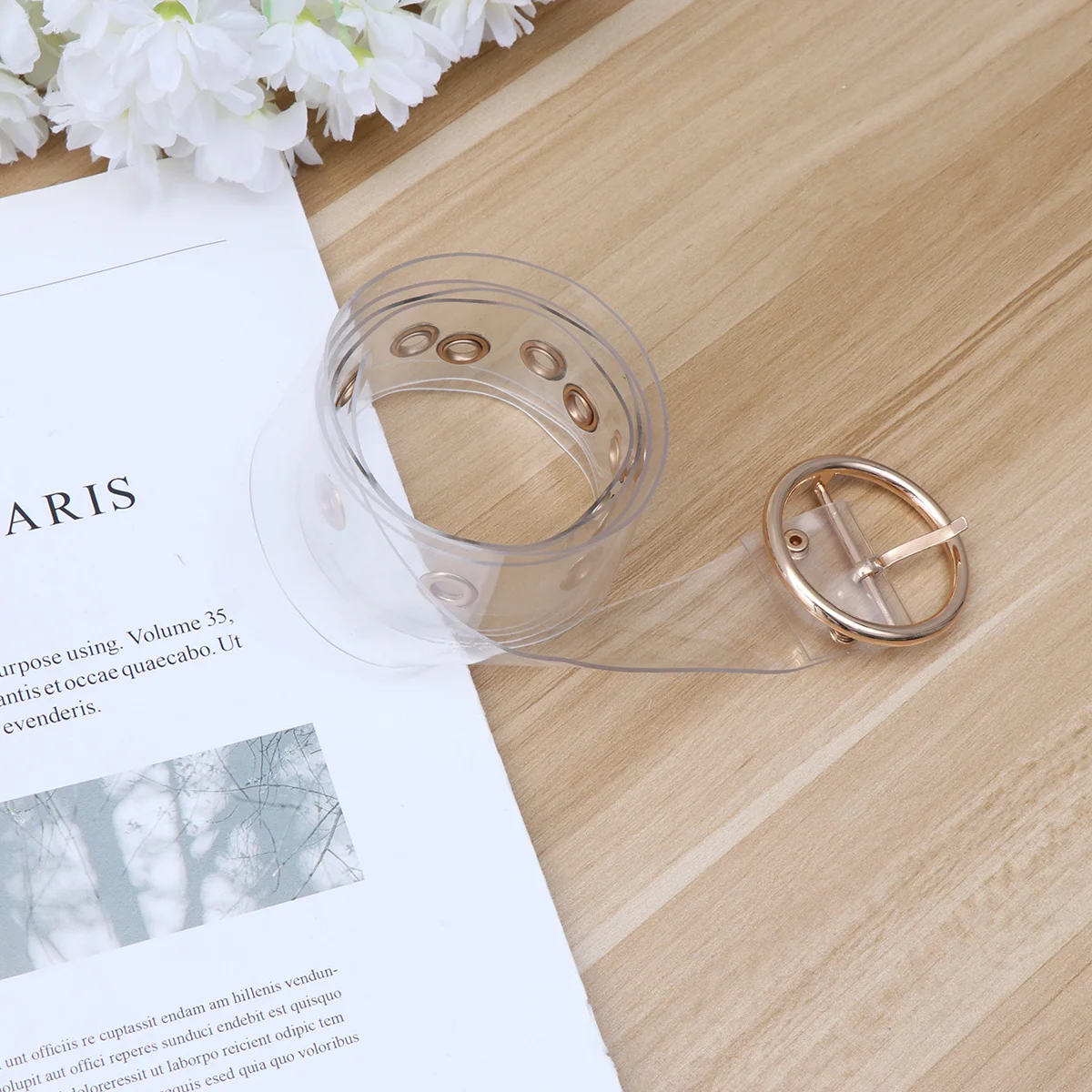 

1Pcs Transparent Waist Belt Women Fashion Durable Accessory Quick Release Buckle for Dresses Jeans Trousers Shorts