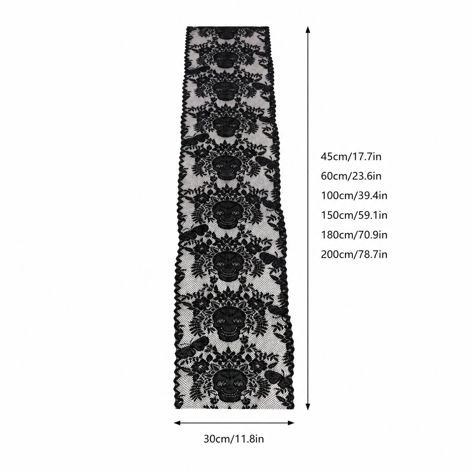 Halloween Black Lace Hollow Table Runner Gothic Spider-Web Lace Tablecloth for Halloween Party Home Dining Table Decor  ﻿
