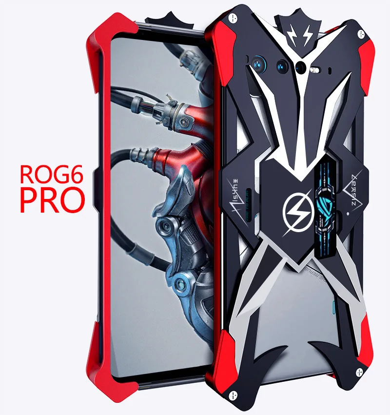 

New Metal Steel Machinery Thor Heavy Duty Armor Aluminum Phone For Au Rog Phone 6 Rog6 Pro CASE Cover