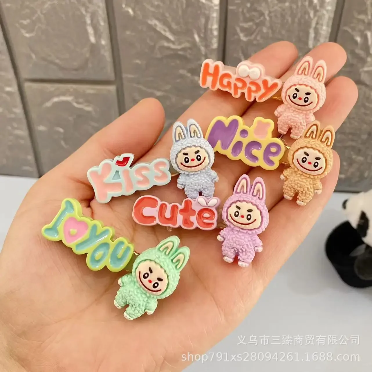 Labubu Hair Clip BB Clips Cute Cartoon Hairs Clip Girl Sweet Bangs Clip Funny Fun Hair Accessory Clipkorean Hair Accessories