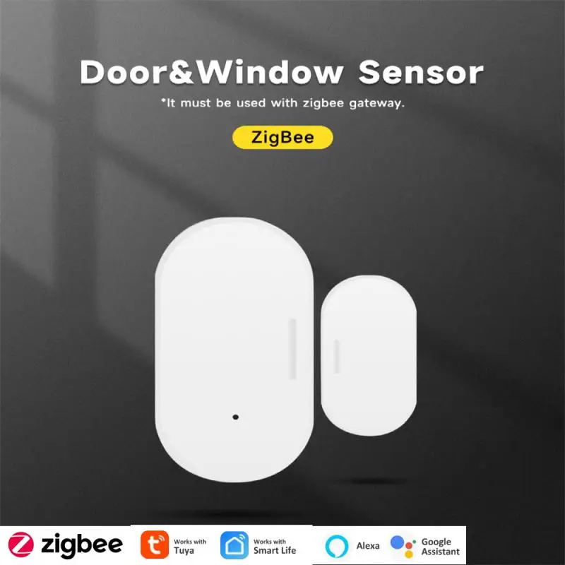 

Tuya ZigBee Mini Smart Door Sensor Intelligent Linkage Notification Alerts Smart Home Control Alexa Google Home Smart Life App