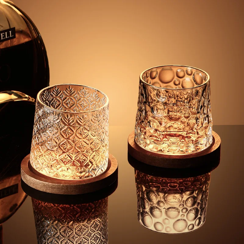 Juego de vasos de whisky de cristal, vasos giratorios para descompresión, vasos de cerveza premium para el hogar, vasos para beber en el bar.
