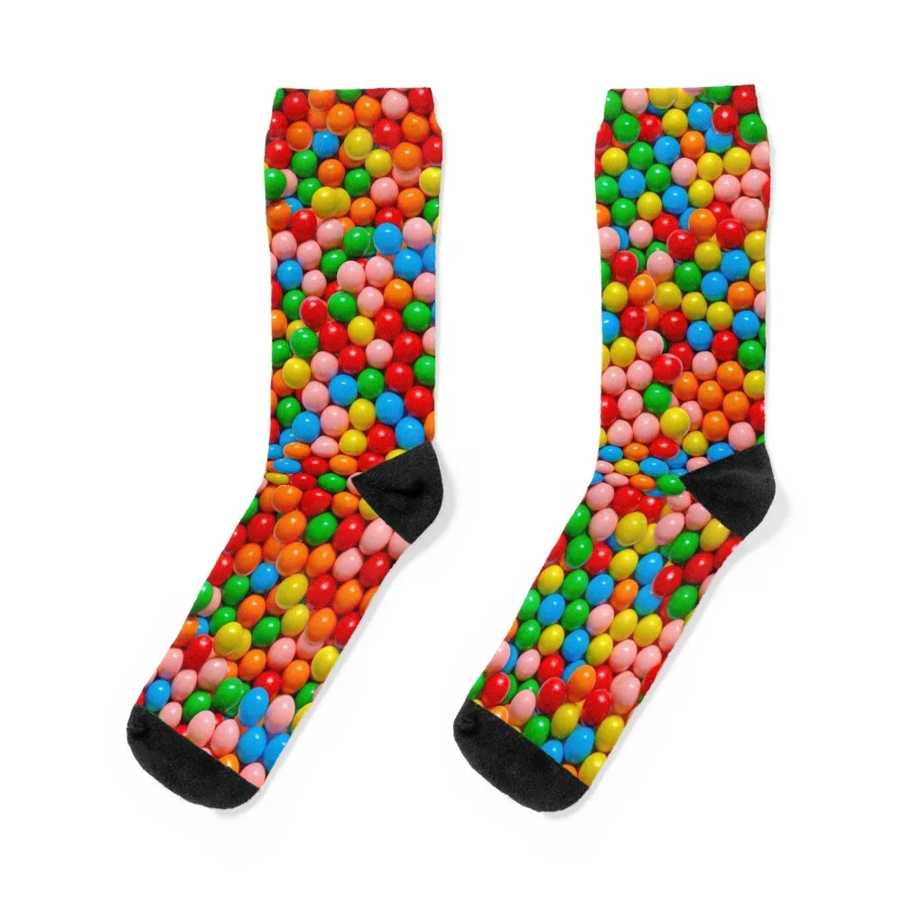 

Mini Gumball Real Candy Photo Pattern Socks Christmas short Men's Running Luxury Woman Socks Men's