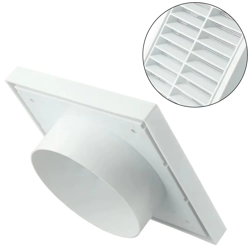1Pcs Wall Ceiling Grille Air Outlet Pipeline Ventilation Plastic Fresh Air Exhaust Outlet Grilles Cover White