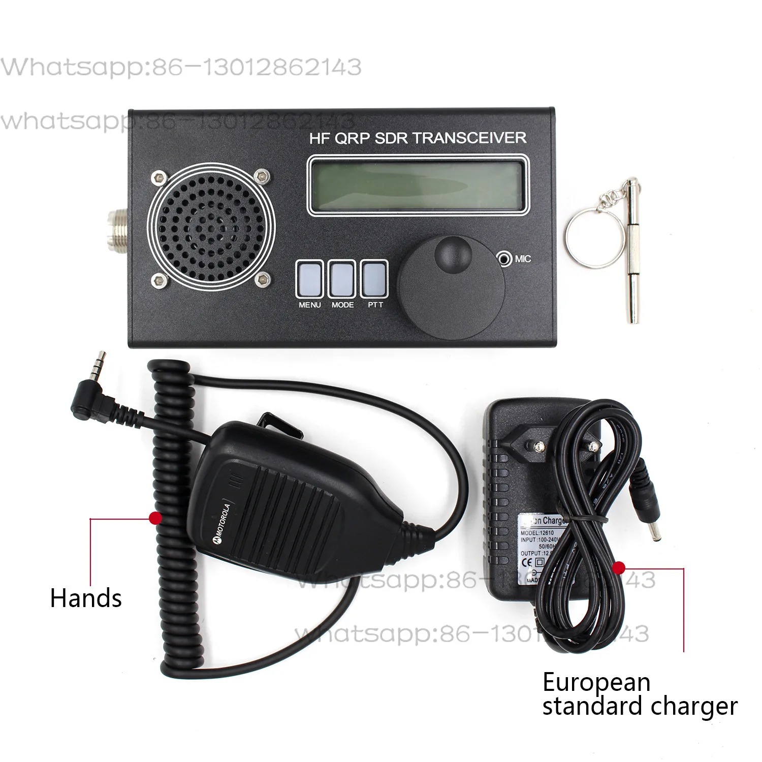 2026 1PCS   USDX USDR HF QRP SDR Transceiver SSB/CW Transceiver 8-Band DSP SDR + Microphone + Battery + Charger