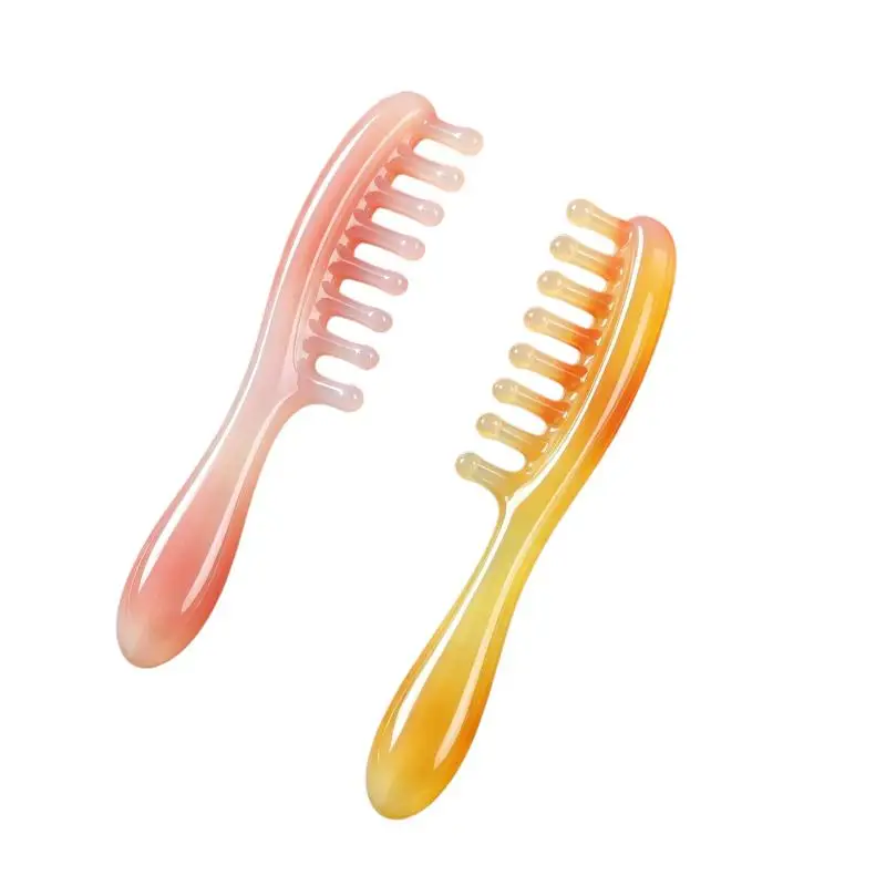 Resin Scalp Massage Comb With Smooth Rounded Teeth Comfortable Grip For Hair