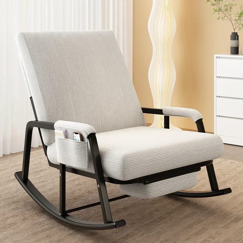 Modern Simple Lazy Sofa Balcony Leisure Chair Living Room Rocking Chair Single Sofa Chair Reclining And Sleeping Rocking Chair
