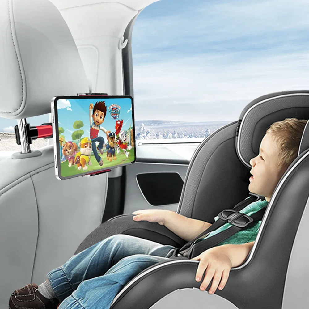 Car Tablet Phone Holder Seat Back Adjustable Convenient Stand Car Ipad Holder for Headrest Rotation Mobile Phone Mount Support
