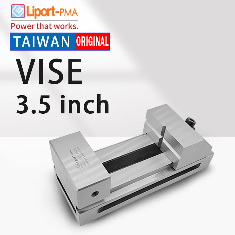 3.5 inch, Fast Moving CNC Vise Machine Vise, Premium Precision Grinding Vise, Hardened Surfaces,Liport-PMA,Taiwan Original