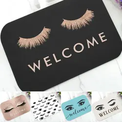 Fashion EyeLash Mat Shop Decor Carpet Non-slip Easy To Clean Kitchen Area Rug Living Room Home Office Washable Welcome Doormats