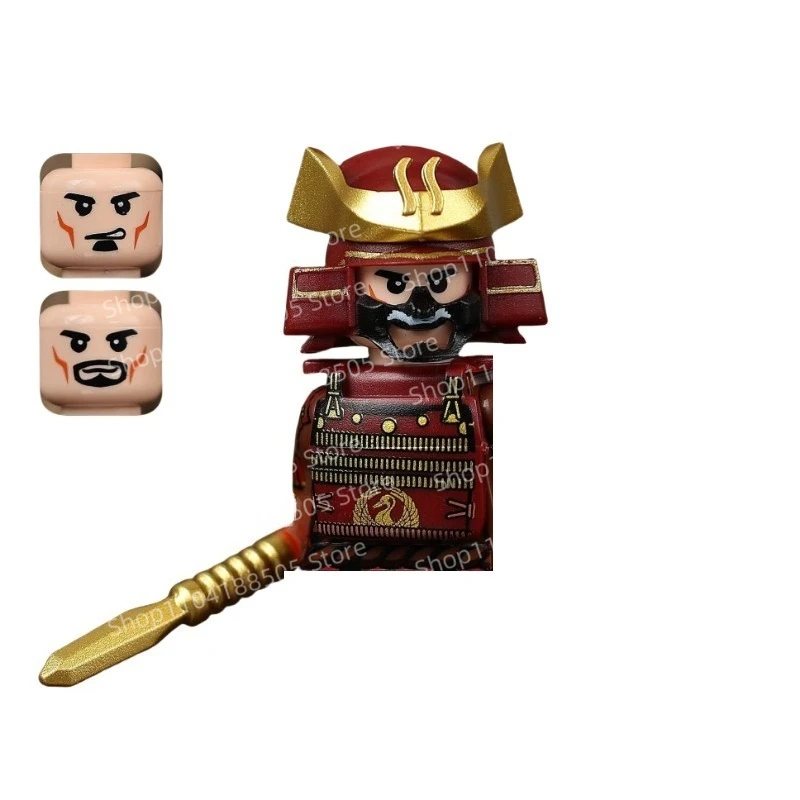 MOC Medieval Antique Japanese Samurai Knight Soldiers Military Third-party Building Blocks Dolls Assembled Toys Holiday Gifts