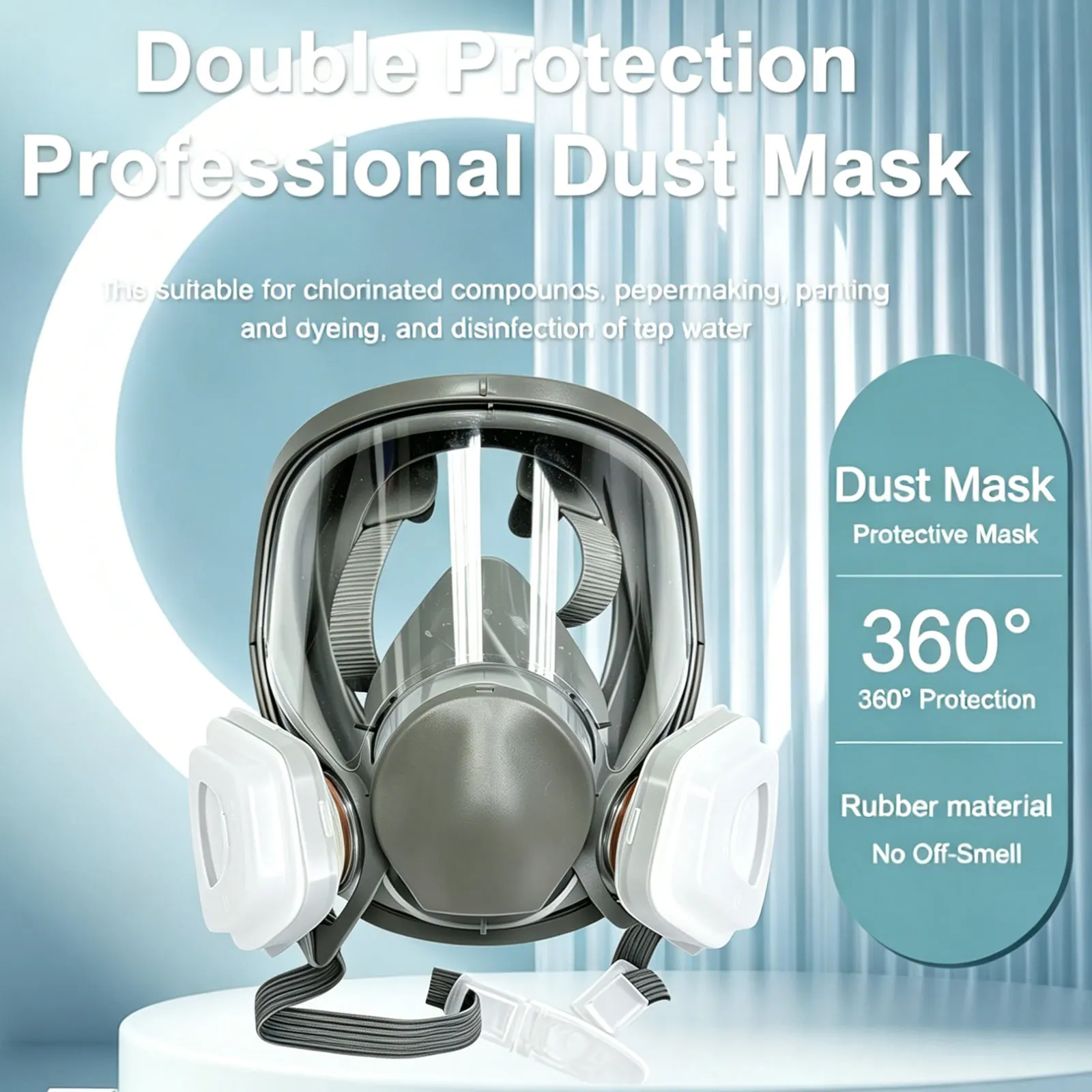 6800 Full Face Respirator with 306 Filter Adapter Upgraded Design Vs Traditional 6001CN against Dust And Organic Vapors