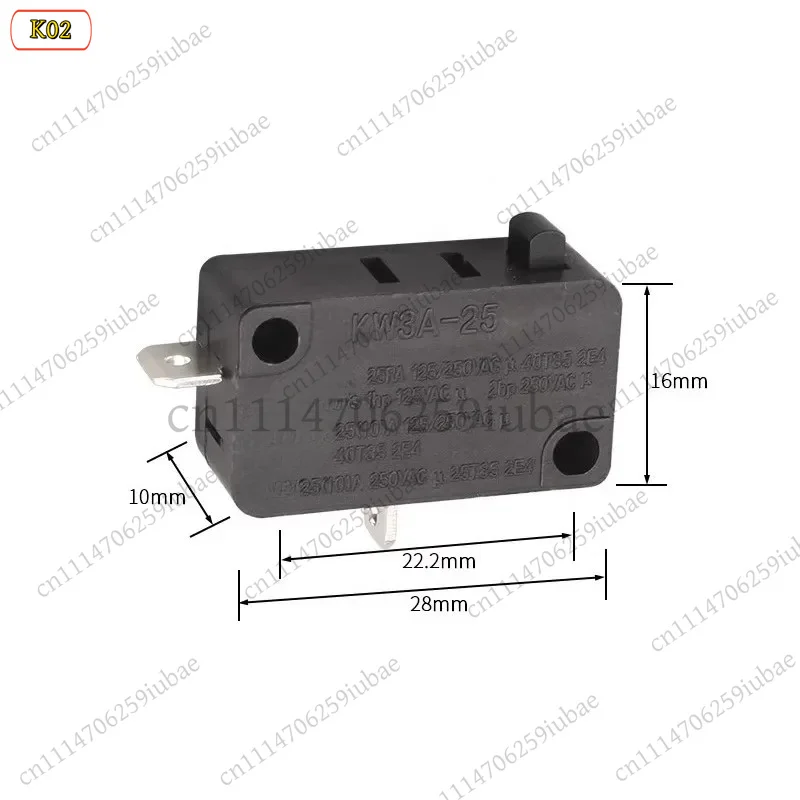 FC_ Micro Switch KW3A-0C KW3A-0B KW3A-0 for High Pressure Washer Pump 2 Pin Short Lever