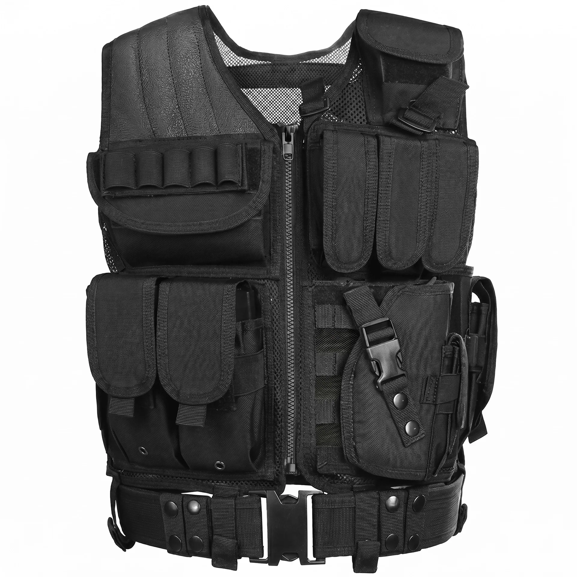 Vest multi-functional outdoor combat men's breathable mesh multi-pocket quick-release training