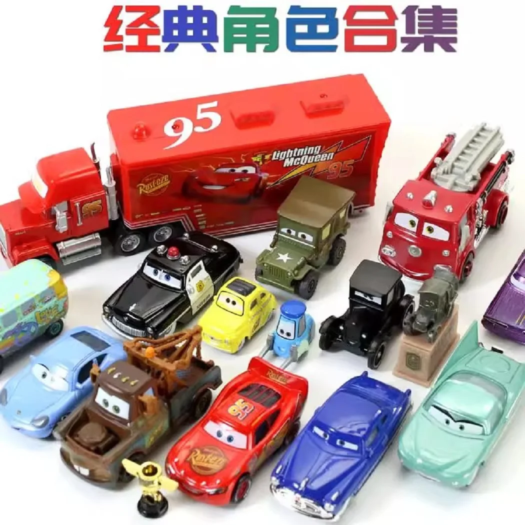 

Cars Disney Pixar Cars Lightning McQueen 1:55 Alloy Metal Model Car Toy Mater Sheriff Metal Toys Vehicles Boy Children Gifts