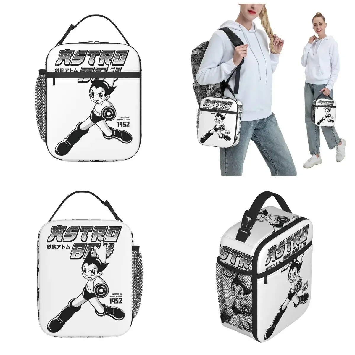 Astro Boy Astroboy Insulated Lunch Bag Large Anime Reusable Thermal Bag Lunch Box Tote Work Travel Food Handbags