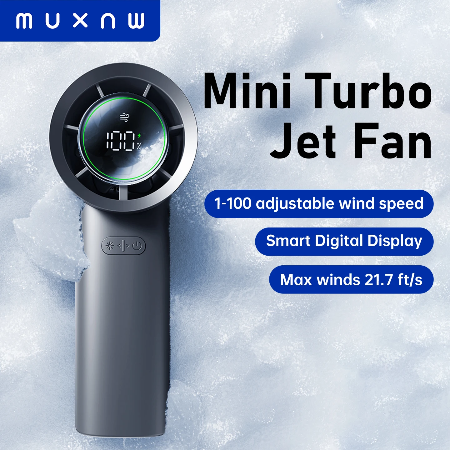 مروحة MUXNW Mini Turbo Jet: مروحة شخصية محمولة صغيرة الحجم قابلة لإعادة الشحن تحافظ على البرودة في الطقس الحار