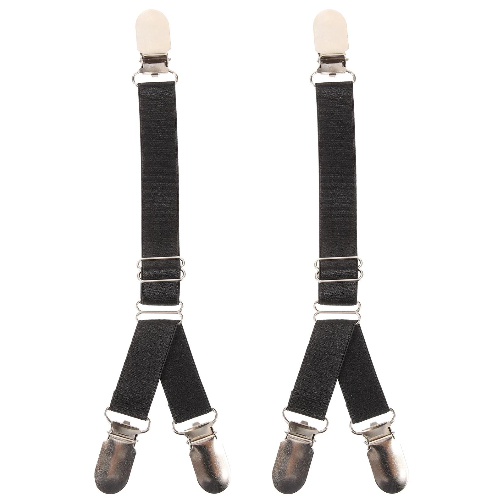 

2pcs Duckbill Sock Clamp Lightweight Non-Slip Garter Strap For Shirt Men Unisex Sock Buckle Clip Adjustable Shirt Keeper
