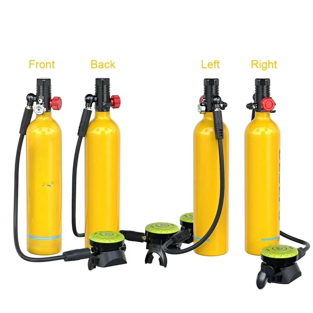 Mini  Tank Set Respirator Air Tank Hand Pump 1.0L Scuba Diving Cylinder for Snorkeling Diving Equipment