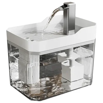 HTMCK USB Cat Water Fountain with Auto Filter Transparent Anti-Dry Burning Recirculating…