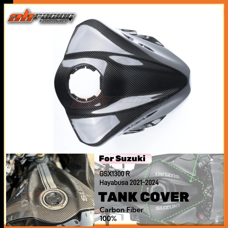 Motorcycle Front Fuel Tank Cover Fairing Fashion Cowling For Suzuki GSX1300 R Hayabusa 2021-2024 Full Carbon Fiber 100%