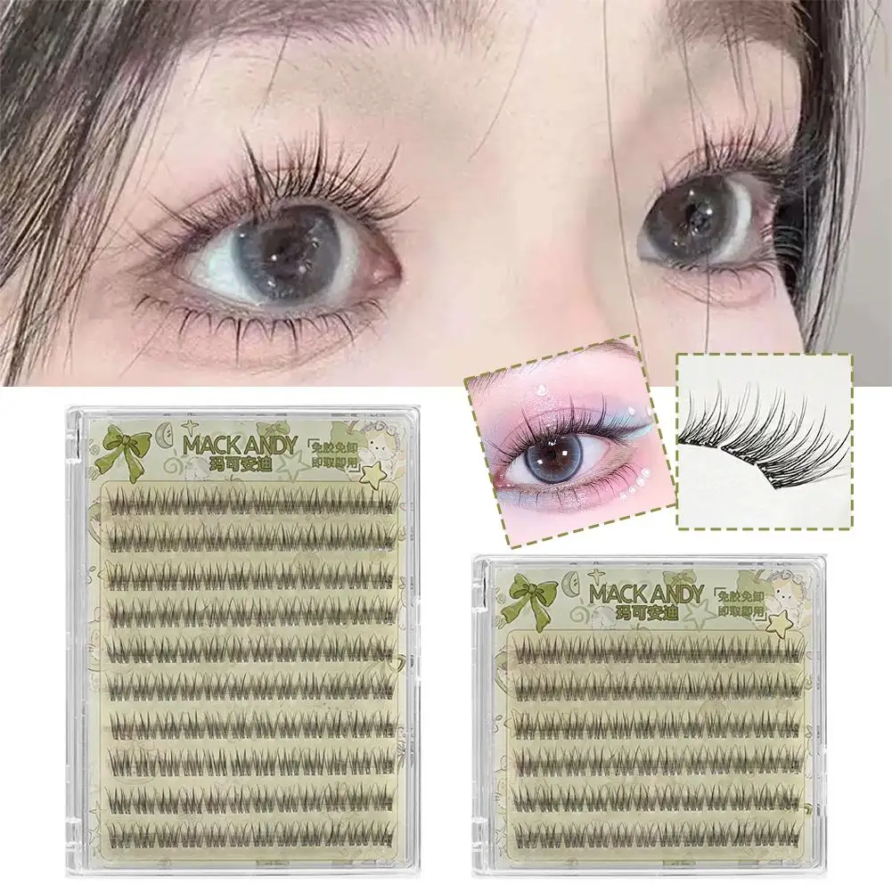 Kleber-freies Gefälschte Wimpern Natürlich Segmentierte Fischschwanz Design Täglichen Gefälschte Make-Up Werkzeug Verlängerung Wimpern Wimpern O9X4