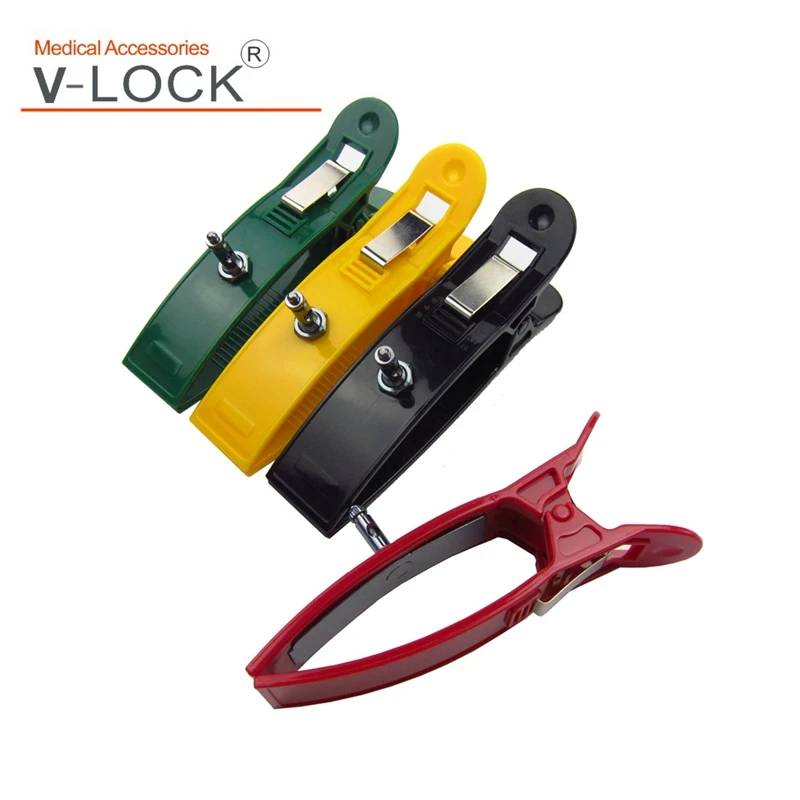 V-LOCK Nickel-plated EKG Limb Clamp Electrodes,Multi-function ,3.0&4.0&snap&clip purpose,with metal spring