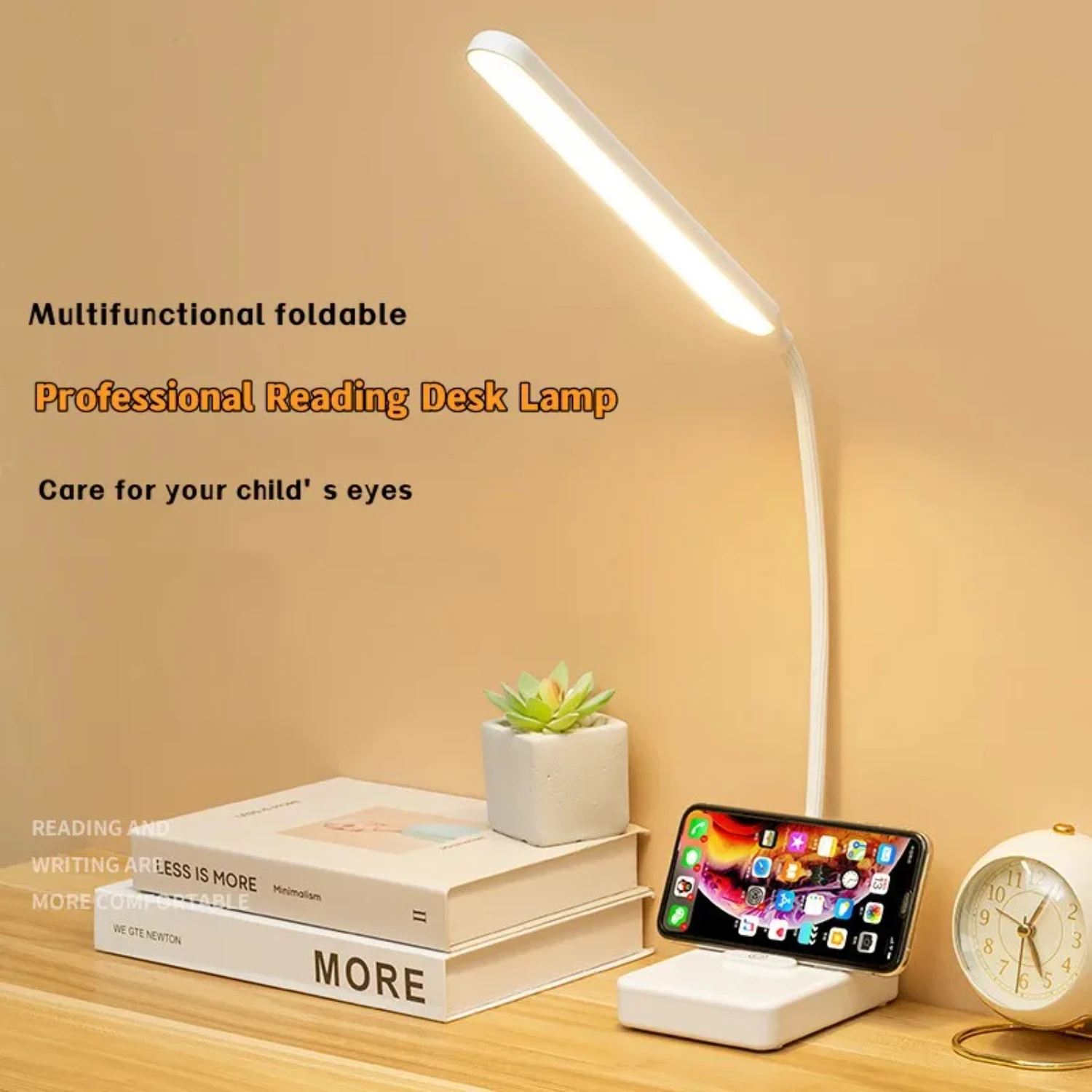 Dimmable USB Rechargeable Reading Light with 30 LED Bulbs, 3 Modes Control - Perfect Study Lamp for Bedroom, Ideal Christmas Gif