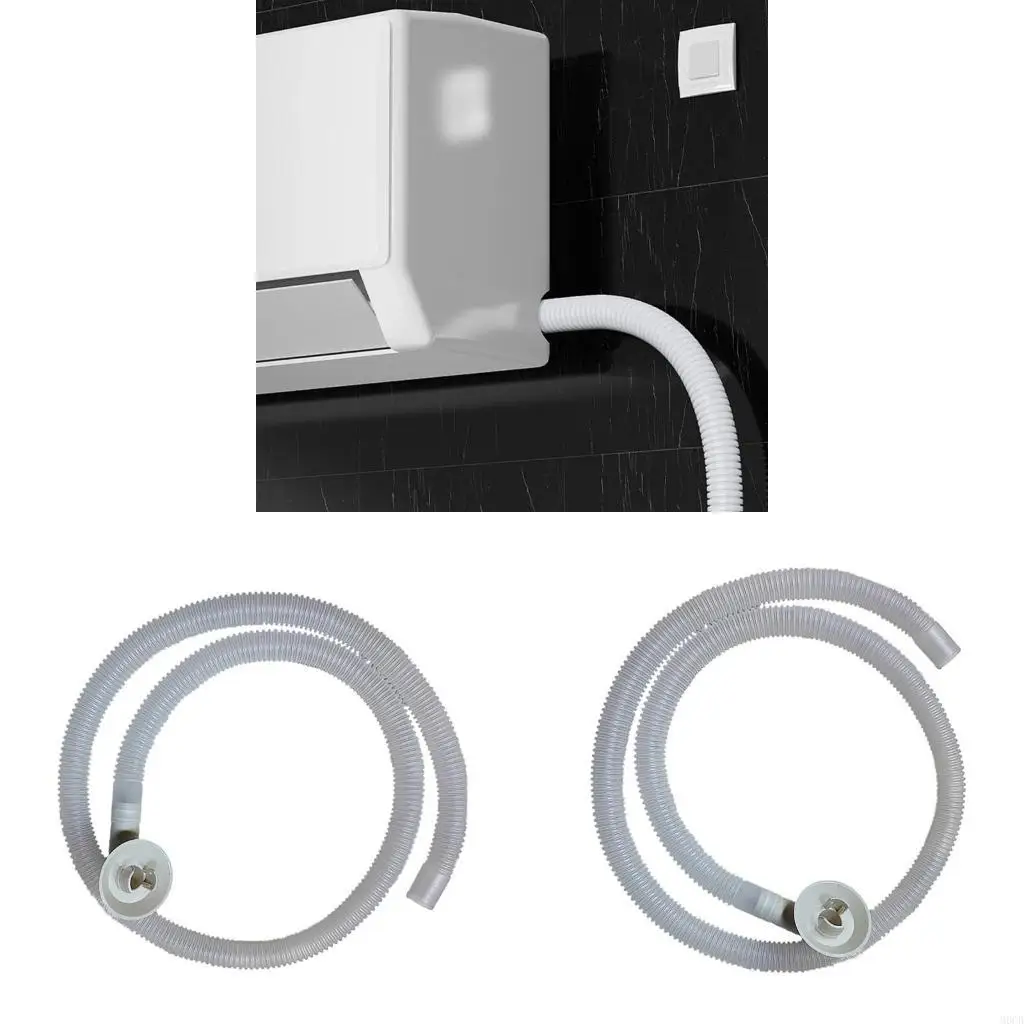 M6CB 100cm Air Conditioning Condensate Drain Hose with Connector Long Extension Drain Hose Kink Water Pipe PVC Texture