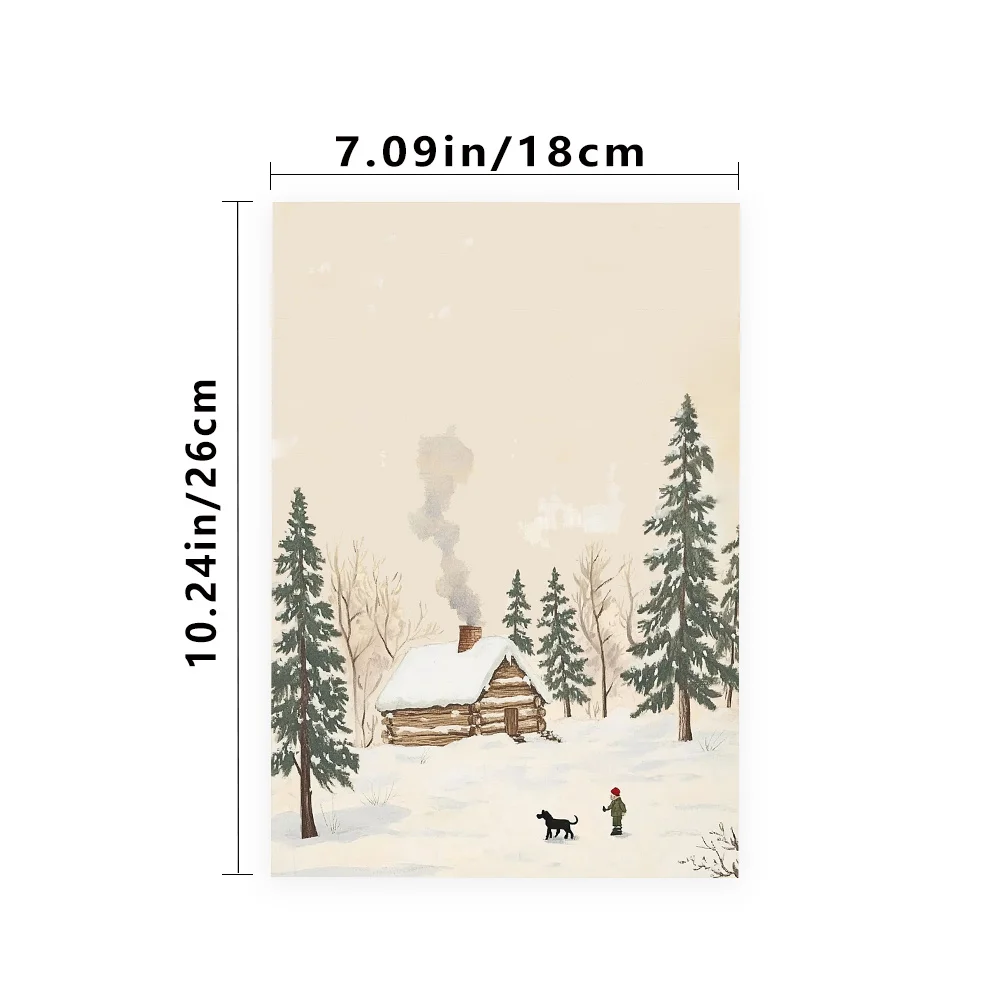 30 Sheets, B5 Winter Fairy Tale, Theme Writing Paper, Lined, No Glue, Very Suitable For Notebooks, Memos, And Stickers