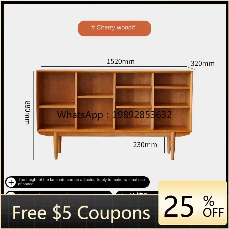 

GZ Foam Xiaomin Japanese-Style Cabinet Solid Wood Bookcase